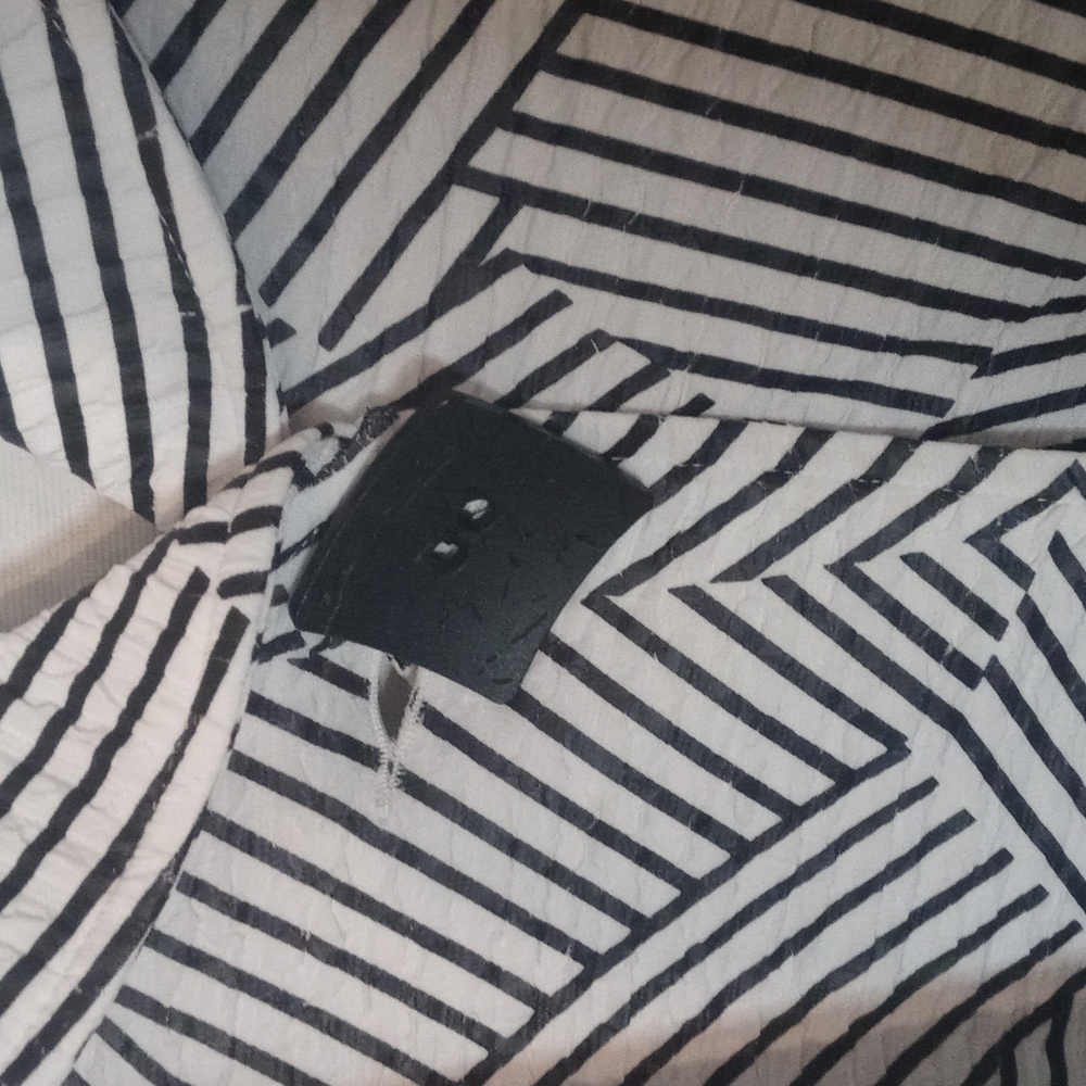 Joseph Ribkoff Black and White Striped Jacket - Picture 4 of 15